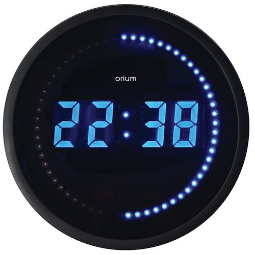 Horloge LED bleue 30 cm - Orium