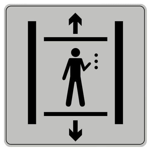 Piktogramm aus Polystyrol, ISO 7001 - Behindertenaufzug