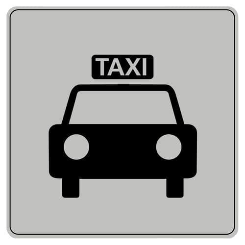 Piktogramm aus Polystyrol gemäß ISO 7001 - Taxi