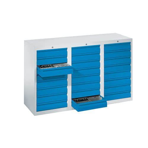 Armoire à tiroirs pour outils H90 - 3 colonnes - 24 tiroirs