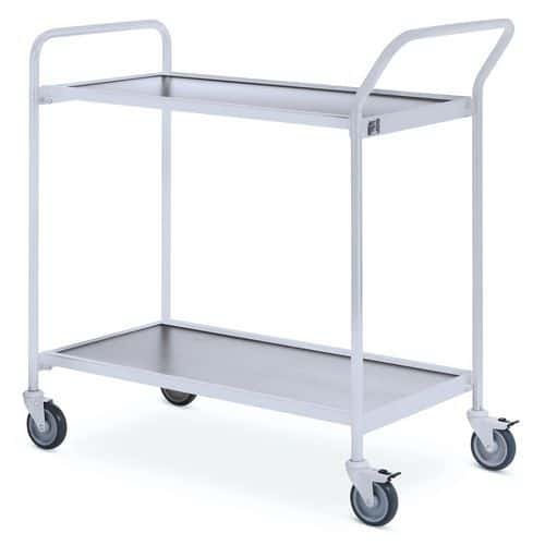 Tischwagen, grau - 2 Platten - Tragkraft 150 kg