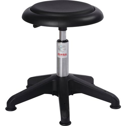 Hocker gepolstert Micro Octopus - Lederimitat - Niedrig - Global Professional Seating