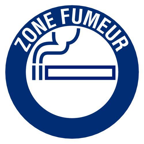 Panneau d'obligation - Zone fumeur - Rigide