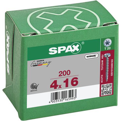 Packung mit 200 Rundkopf-Universalschrauben TX Ø 4 bis 5 mm – Spax