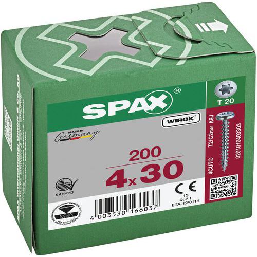 Packung mit 200 Rundkopf-Universalschrauben TX Ø 4 bis 5 mm – Spax