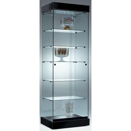 Vitrine ASF mit LED-Beleuchtung - Schwarz