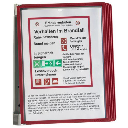 Magnetischer Wandhalter Vario® für 5 Sichttafeln A4 - Durable