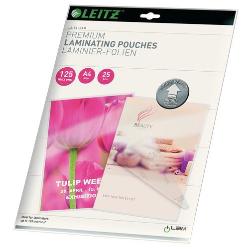 Pochette de plastification UDT, A4, 125 microns, pack de 25 Leitz