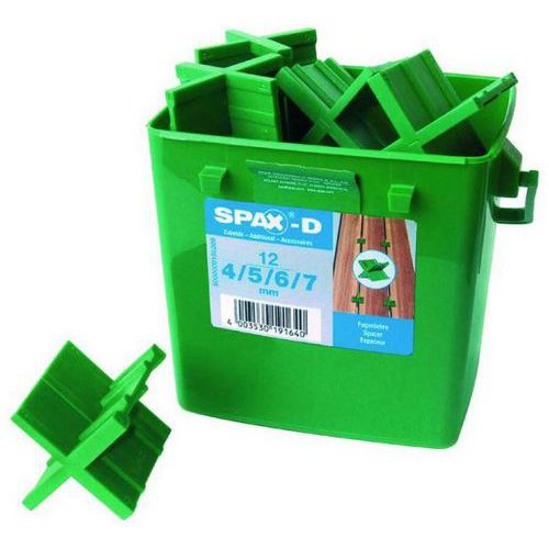 Lot de 12 espaceurs pour lames de terrasse - Spax