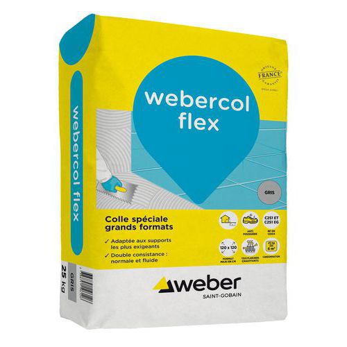 Spezialkleber Webercol Flex im Großformat - Weber