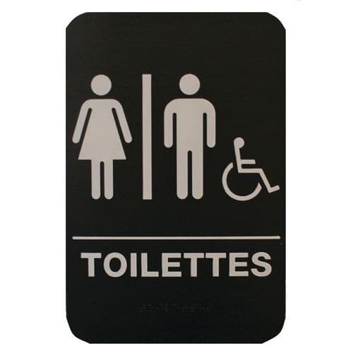 Hinweisschild Unisex-Toiletten - Hart-PVC