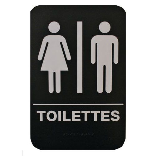 Hinweisschild Unisex-Toiletten - Hart-PVC