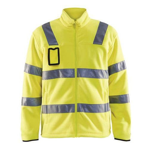 Veste polaire haute visibilité jaune fluorescent