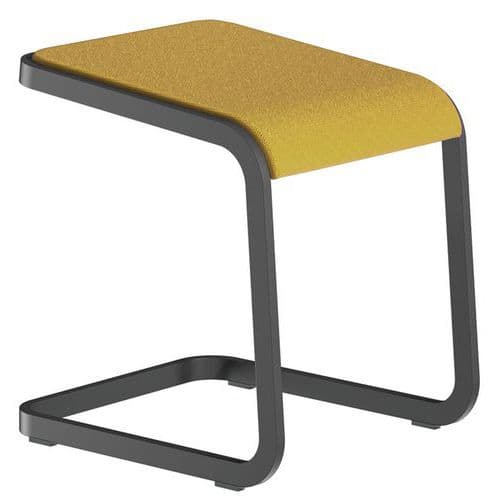 Tabouret bas avec piètement anthracite C-Stool