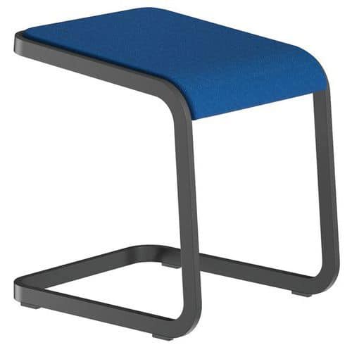 Tabouret bas avec piètement anthracite C-Stool