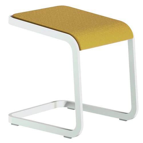 Tabouret ergonomique bas avec piètement blanc C-Stool