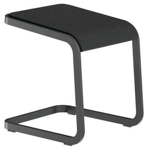 Tabouret bas avec piètement anthracite C-Stool