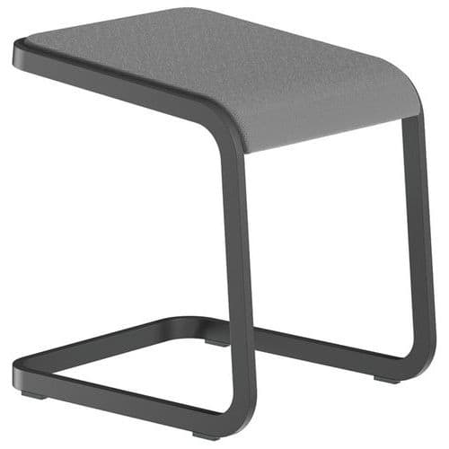 Tabouret bas avec piètement anthracite C-Stool