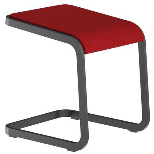 Tabouret bas avec piètement anthracite C-Stool