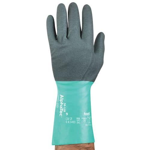 Gants nitrile ergonomique AlphaTec® 58-128 - Lot de 144 - Ansell