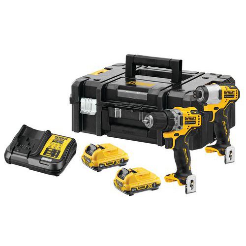 Kit 2 outils XR 12V Peceuse percussion + visseuse à chocs - Dewalt