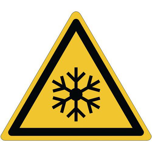 Warnschild - Niedrige Temperatur/Frost - Aluminium - 120 mm