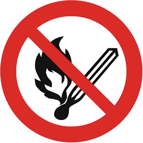 Verbotsschild - Offenes Feuer verboten - Aluminium