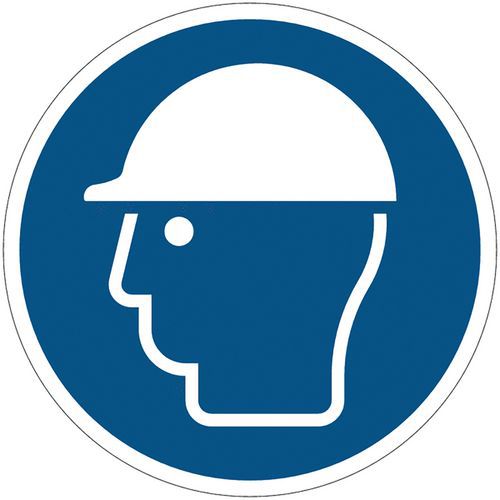 Panneau obligation - Casque de protection obligatoire - Aluminium