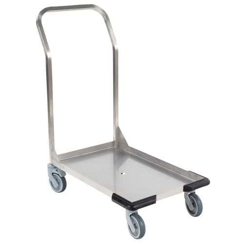 Chariot inox - 1 dossier fixe - Force 120 kg