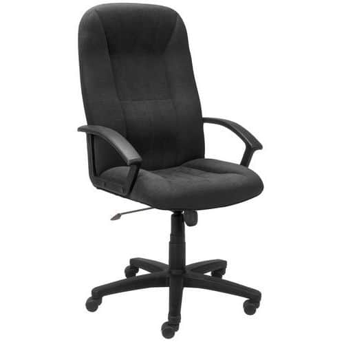 Fauteuil manager basculant central tissu noir - Nowy Styl