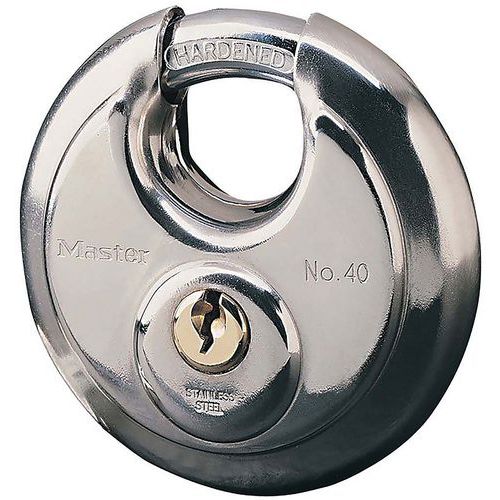 Vorhängeschloss mit Schlüsseln aus Edelstahl - Rund - Master Lock