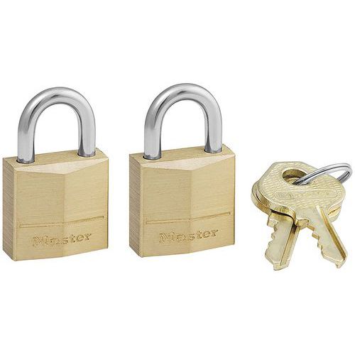 Cadenas à clés en laiton massif - Lot de 2 - Master Lock