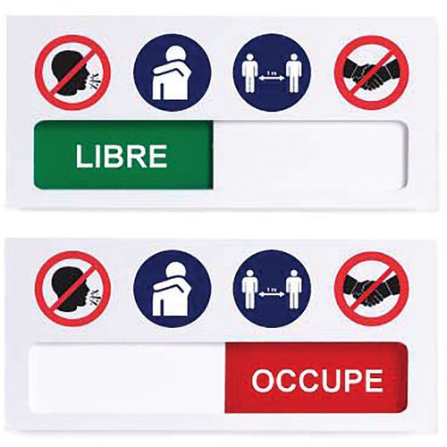 Plaque de porte « LIBRE - OCCUPÉ »