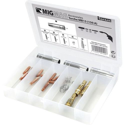 Coffret consommables torche MIG/MAG 150 A (MB15) - GYS