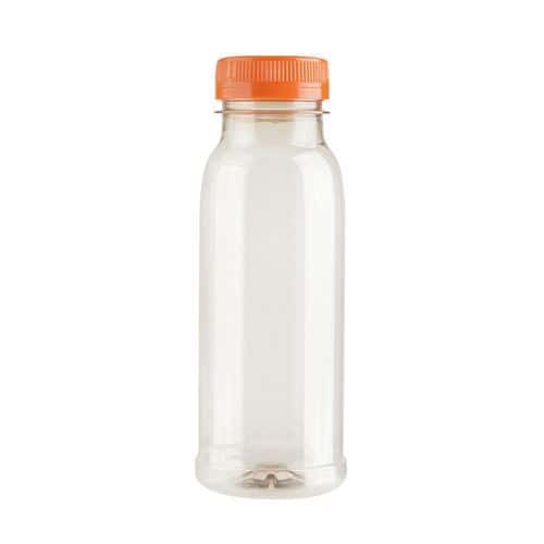 PET-Flasche 250 ml bis 1 L + orangefarbener Verschluss - Bunzl