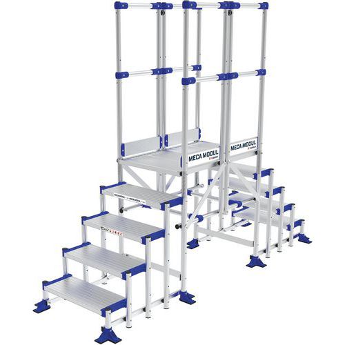 Passerelle fixe Meca Modul - 2 garde-corps - Tubesca-Comabi