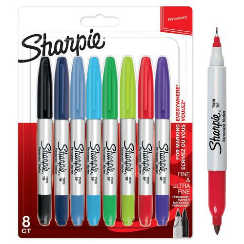 Permanentmarker Sharpie Twin Tip, 2 Spitzengrößen - Sharpie