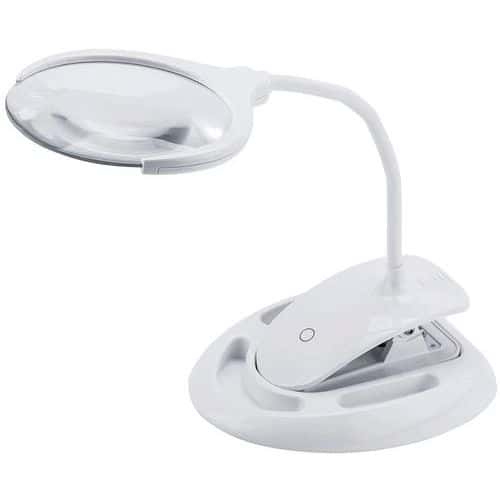 Wiederaufladbare LED-Lampe mit Lupe, 3 und 8 Dioptrien Velamp