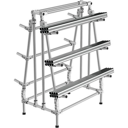 Mini-Rack Cantilever, fest - Basis in Dreiecksform - Last von bis zu 150 kg pro Ebene - Trilogiq