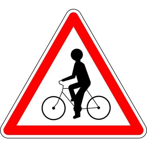 Hinweisschild A21 - Achtung Radfahrer - Kelias