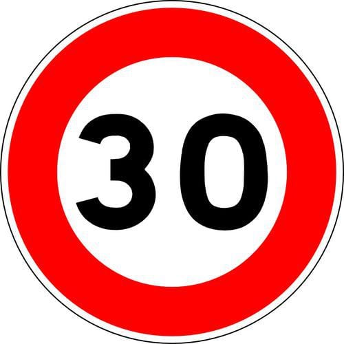 Hinweisschild B14_30 - Geschwindigkeitsbegrenzung 30 km/h - Lacroix