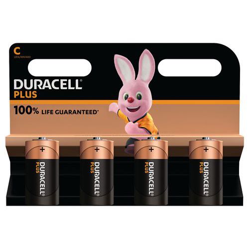 Alkali-Batterie C Plus 100 % - 2 oder 4 Stück - Duracell