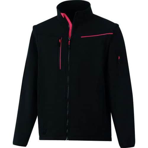 Veste Softshell 2 en 1 - SOCCIA Noir-Rouge - Delta Plus