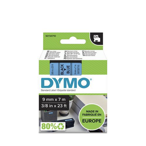 Cassette de ruban D1 largeur 9 mm - Dymo