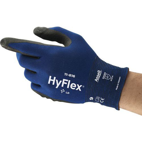 Gants de manutention ergonomique HyFlex®11-816 - Ansell