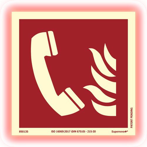 Panneau photoluminescent - Téléphone alarme incendie - Supernova+®