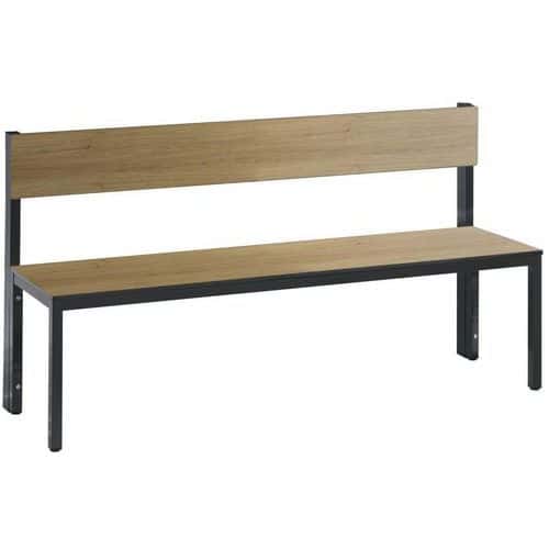 Banc bois avec dossier Basic Plus - avec et sans grille - CP