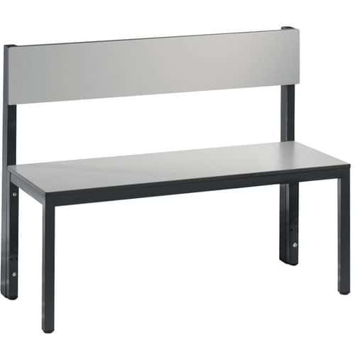 Banc bois avec dossier Basic Plus - avec et sans grille - CP