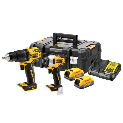 Kit mit 2 Werkzeugen XR 18 V 1,7 Ah POWERSTACK - DEWALT