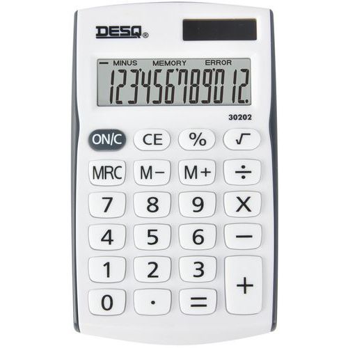 Calculatrice de poche affichage 12 chiffres 30202 - Desq